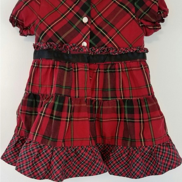 American Living by Ralph Lauren Holiday Formal Red Plaid Dress Baby 6 Months - Picture 2 of 4